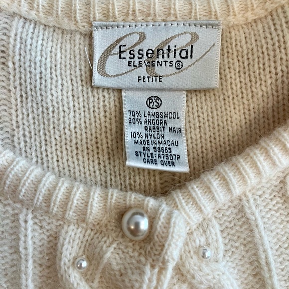 Essential Elements Sweater with Beads (Lambswool/Rabbit Hair) Petite Small - Picture 2 of 5